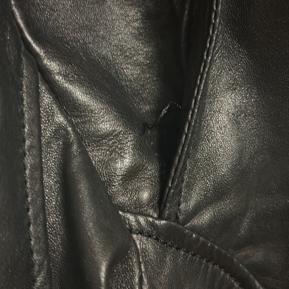 Soft real leather biker jacket - Picture 3 of 4